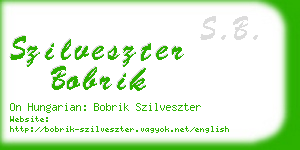 szilveszter bobrik business card